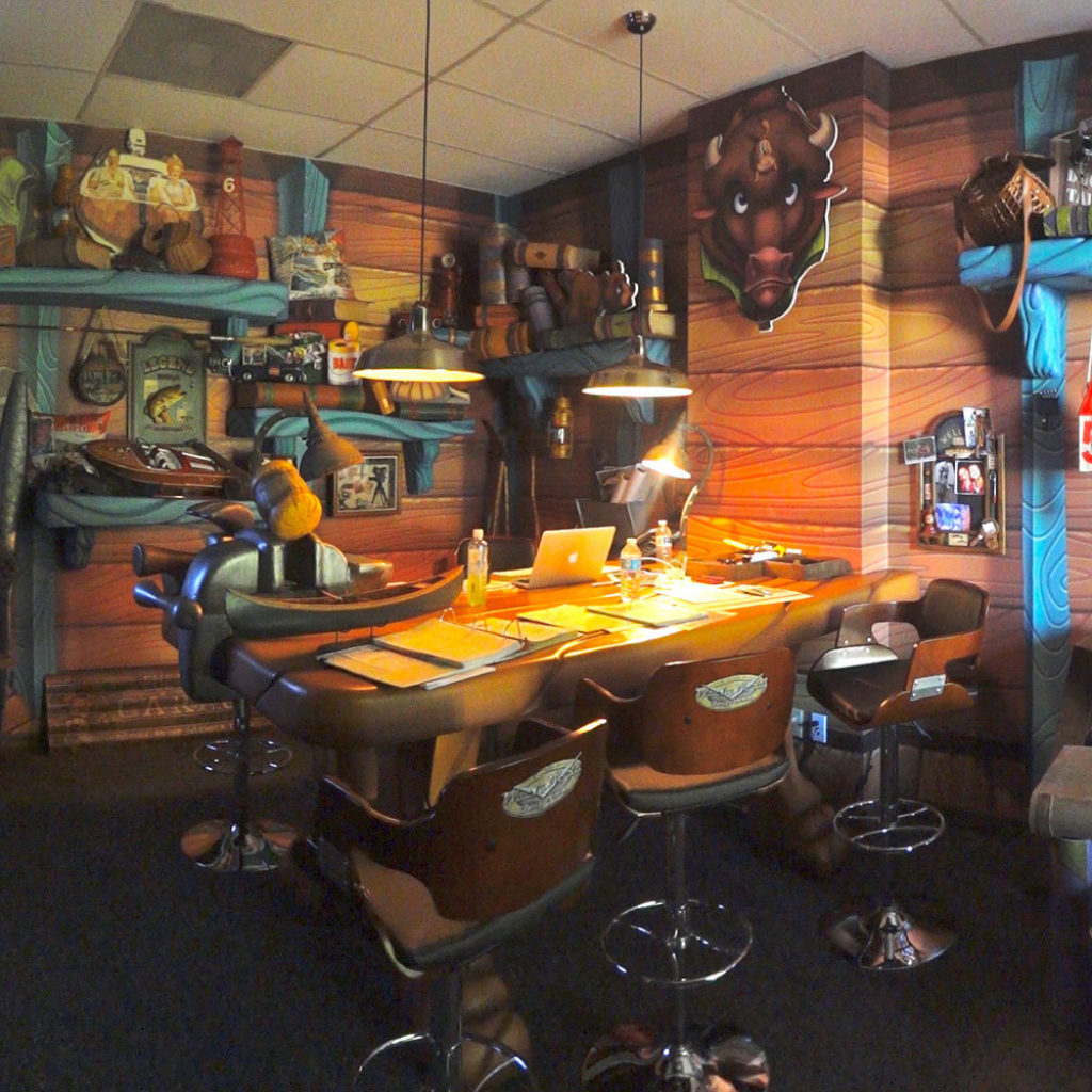 Camping Themed Office at Wacky World Studios