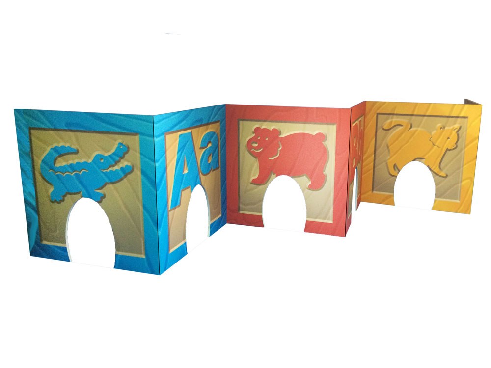 Printed Foldable Freestanding Crawl-Thru