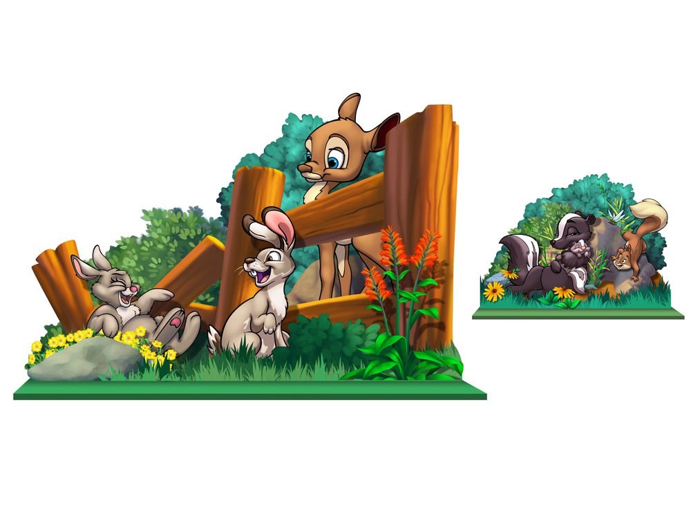 Printed Freestanding Character Vignettes