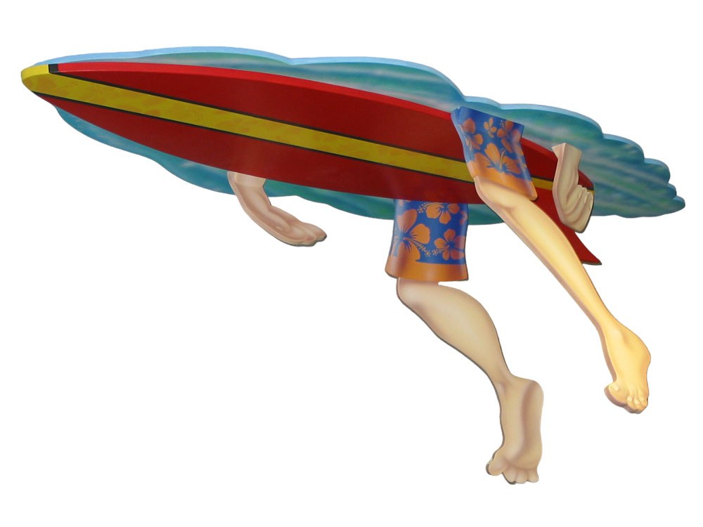 Printed Hanging Surfer