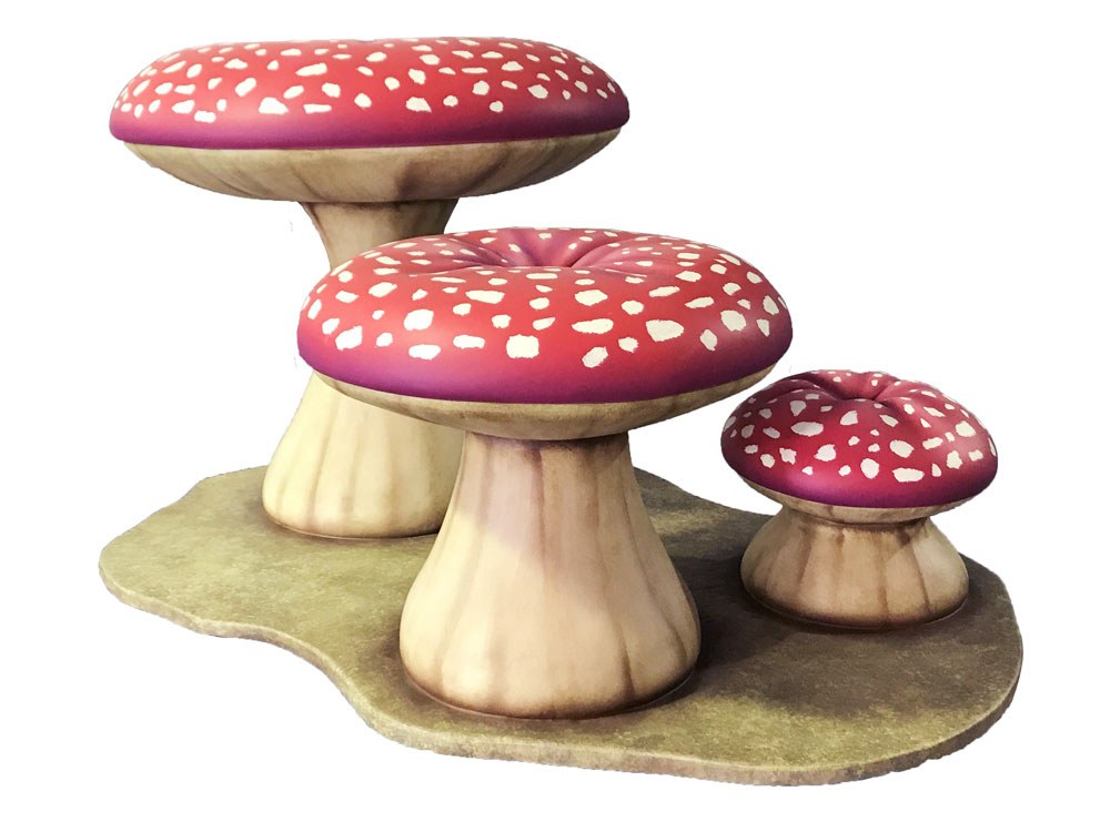 Sculpted Mushrooms (Set of 3)