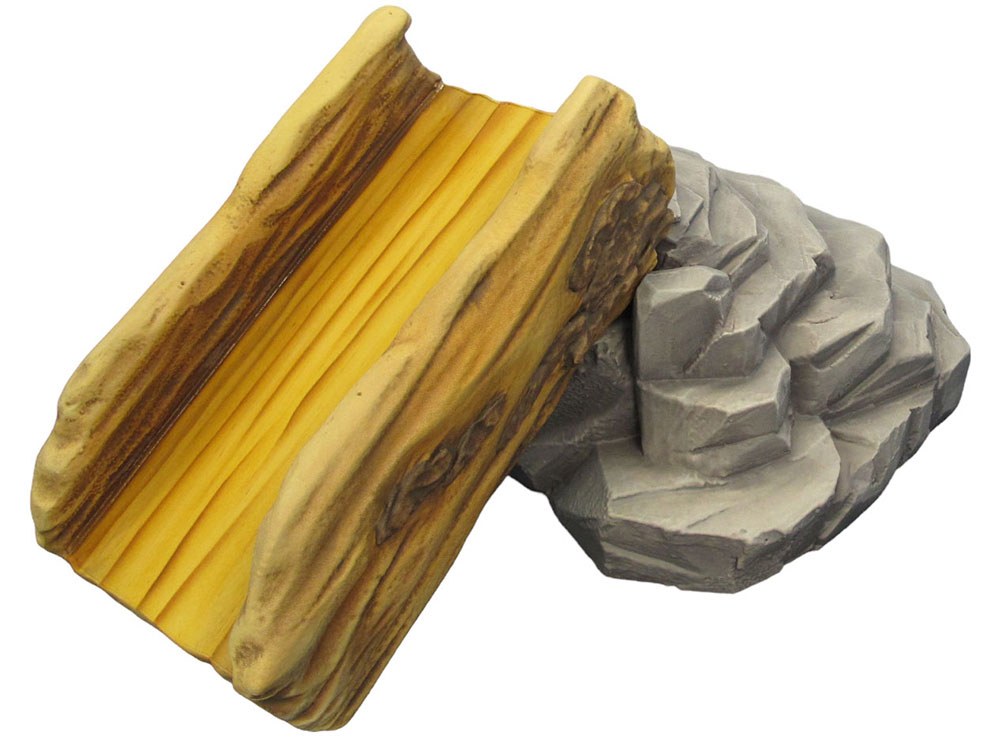 Sculpted Log Rock Slide