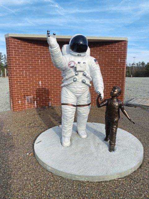 Image of Miracle League of Moon Township Moon Man statue created by Wacky World Studios