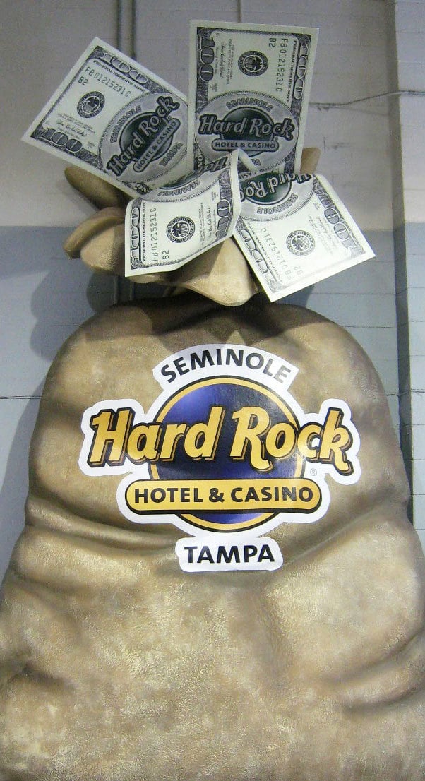 Giant 3D Sculpted Money Bag for Hard Rock Hotel & Casino Tampa