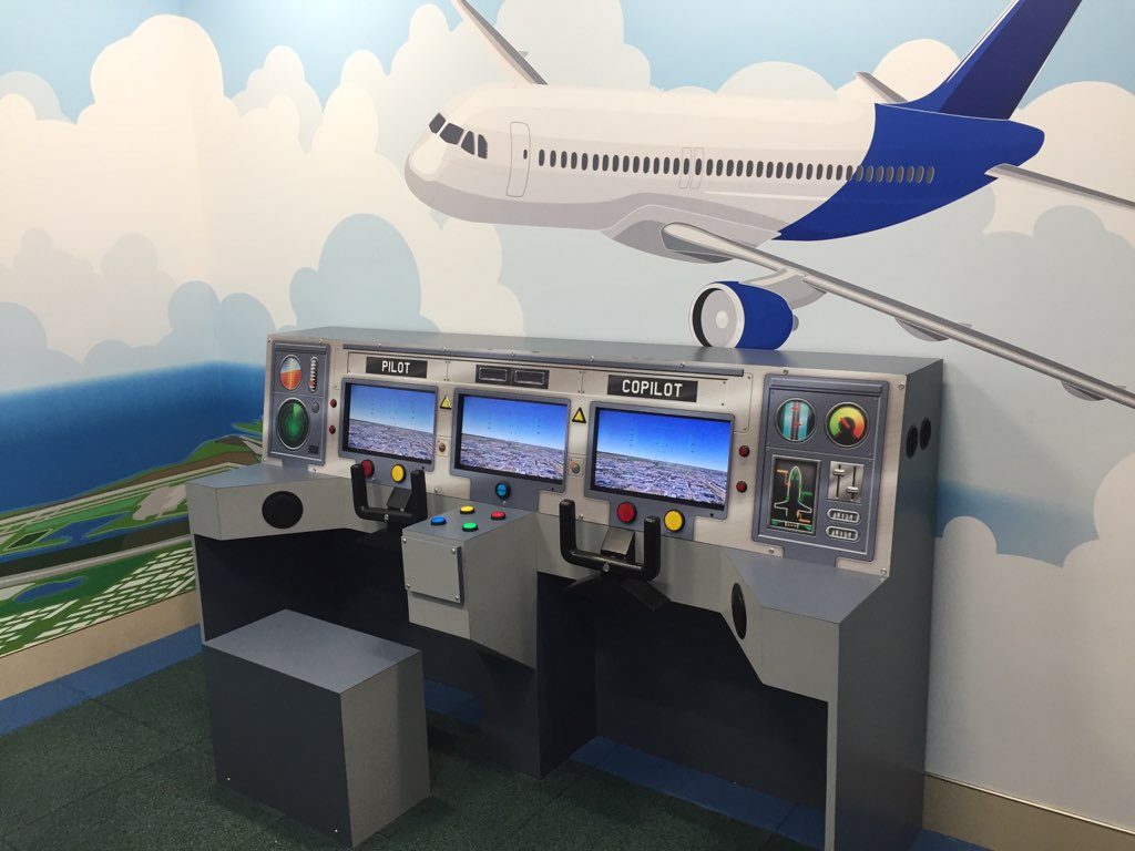 Image of a 3D interactive Pilot Console at St. Pete-Clearwater International Airport.