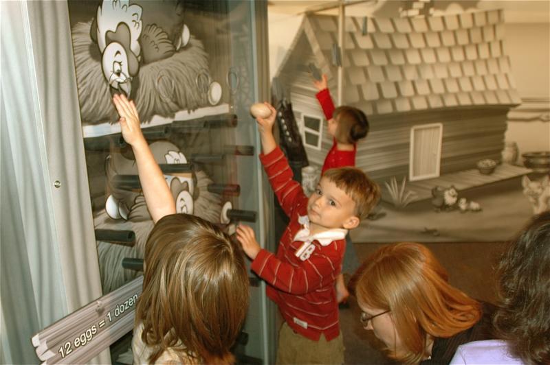 Kids playing at Wizard of Oz themed exhibit